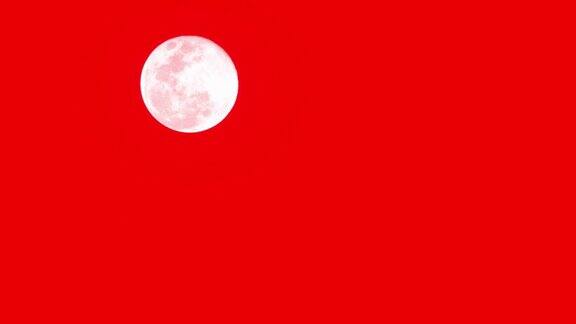 红色背景上的月亮