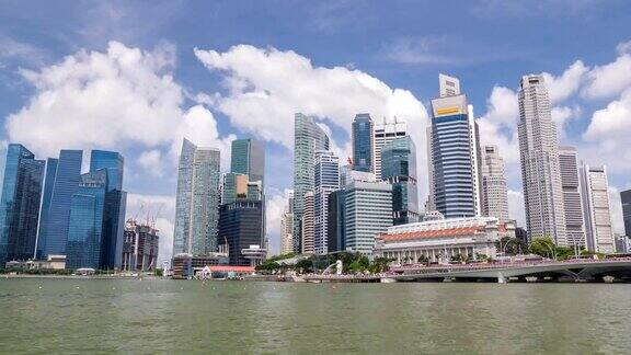 新加坡滨海湾新加坡4K时间流逝