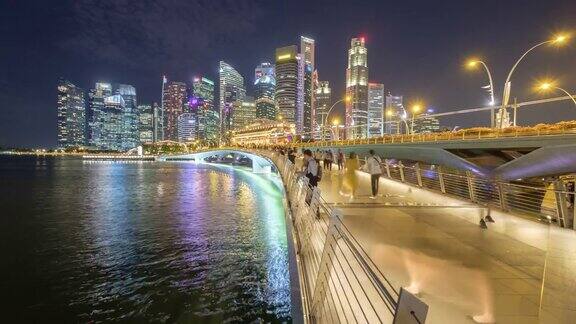 在新加坡的4K延时游客旅游目的地