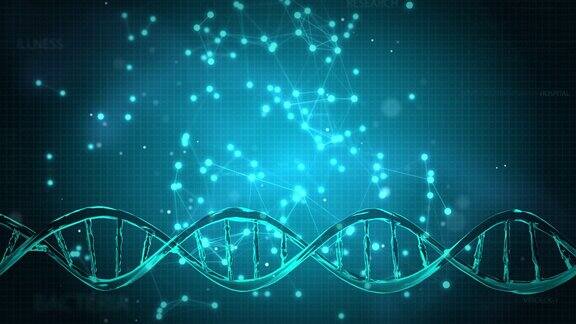 抽象技术科学概念现代DNA人类数字在高科技二进制背景下