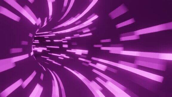 动态隧道霓虹灯发光痕迹无缝循环运动图形动画背景