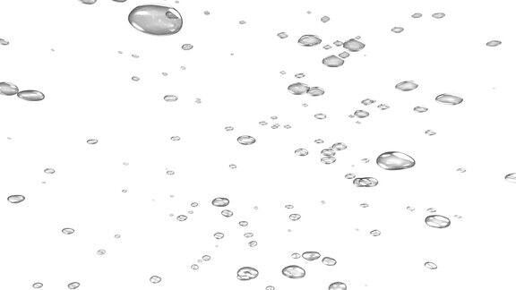 在黑色白色背景和绿色屏幕上的水泡动画背景元素