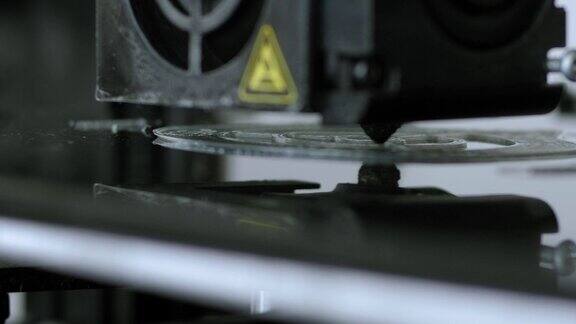 新印刷工艺的特写过程3d打印机