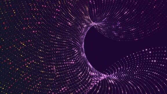 数字技术运动中的发光粒子的未来背景