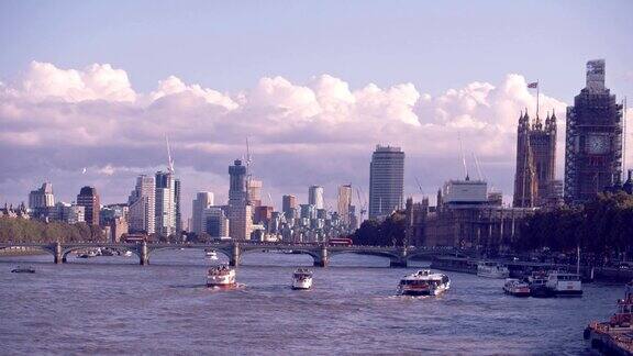 伦敦城市景观泰晤士河