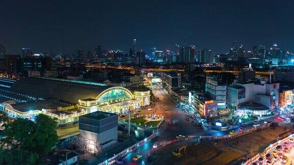 4K时间推移:曼谷火车站或华兰芳火车站是泰国的主要火车站