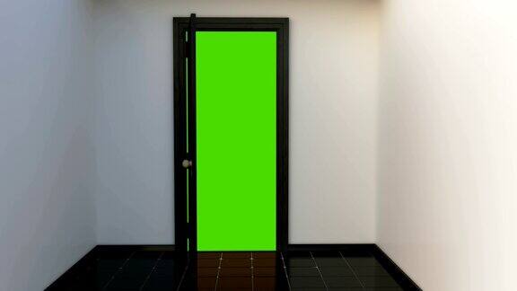 门打开有阿尔法通道和绿色屏幕