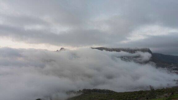 桌山日出时移