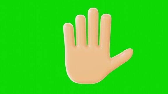 好的动画手势戒指手势表情符号股票视频Emoji按钮3d渲染无缝loopable孤立的背景轻松可以透明与任何编辑软件