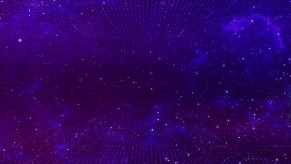 紫色房间空间粒子形态未来霓虹图形背景能量三维抽象艺术元素插画科技人工智能壁纸动画