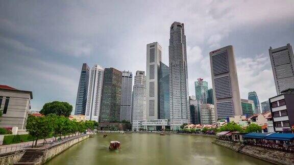日光新加坡市中心海湾4k时间流逝