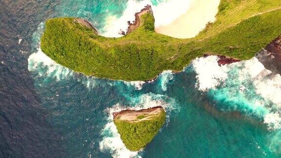 鸟瞰图上的千岛观察点悬崖印度尼西亚