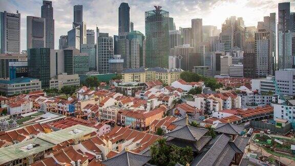 平移缩放180度新加坡市中心CBD的