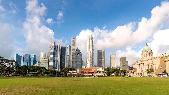 新加坡商业区时光流逝新加坡4K时光流逝