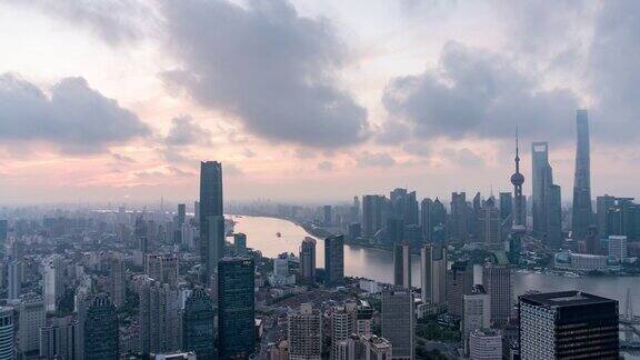 上海的城市延时摄影