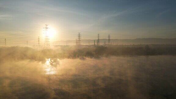 雾上日出的高压电源
