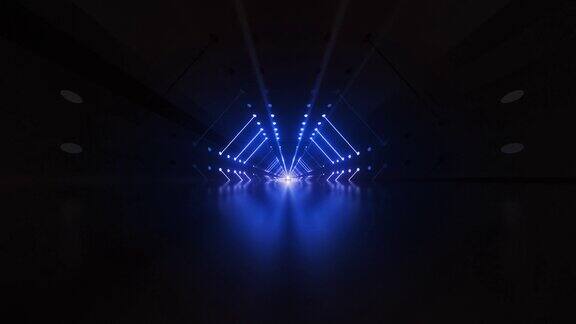 4K彩色抽象光隧道