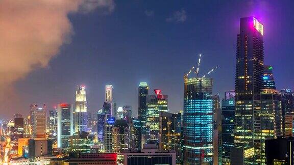 新加坡的城市夜景