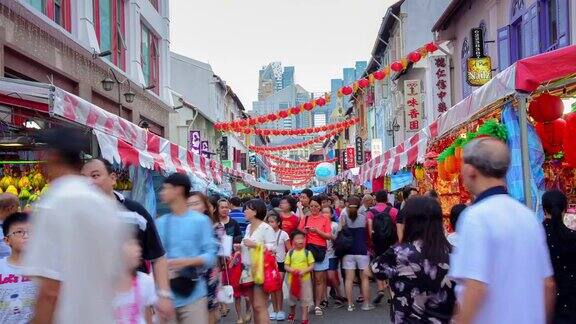 2018年中国新年在新加坡华埠游客享受旅游