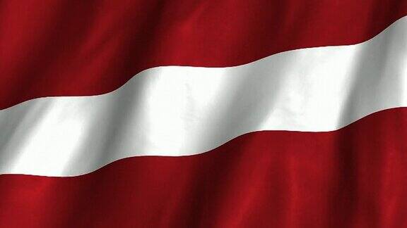 拉脱维亚国旗飘扬环行