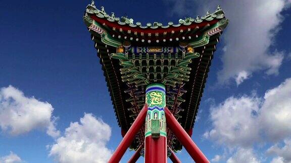 传统的中国古色古香的大门在北海公园是一个皇家花园在北京紫禁城的西北部中国