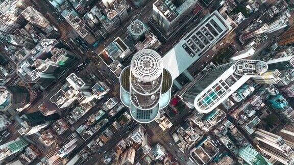香港城市的超延时俯视图