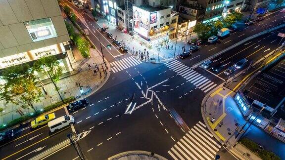 日本大阪市梅田地区的时间推移视图