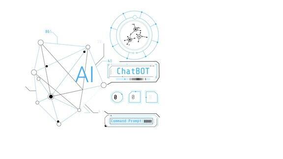 关于人工智能和提示工程的信息图表动画