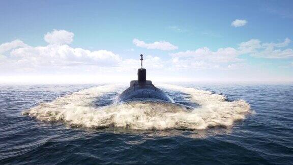 漂浮在海洋中的原子潜艇