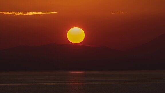 希腊爱琴海的日落