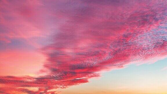时间流逝与美丽的日落天空云的背景