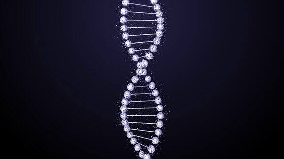 DNA结构分子揭示和旋转的粒子与α通道4k