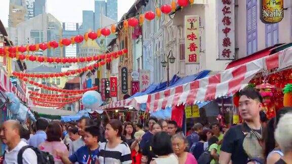 2018年中国新年在新加坡华埠游客享受旅游