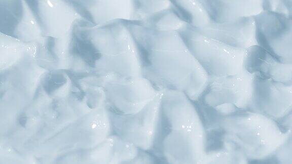 侧视图微距转盘拍摄的蓝色天霜表面