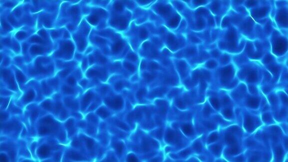 蓝色波浪水面背景缓慢浮动的液体背景波浪池空间创意运动设计流动的阳光照在波浪形的表面