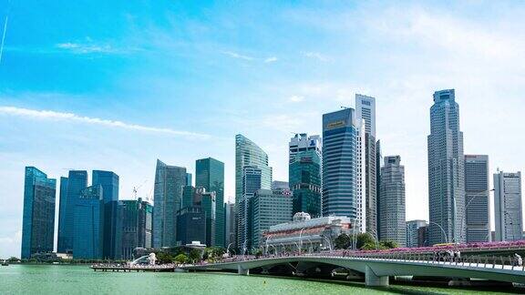 新加坡滨海湾的时间流逝