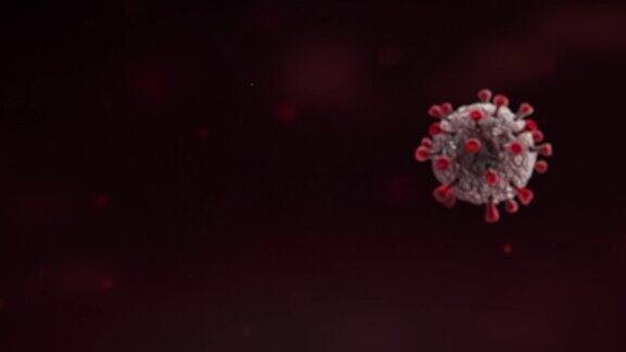 冠状病毒3D无缝循环动画