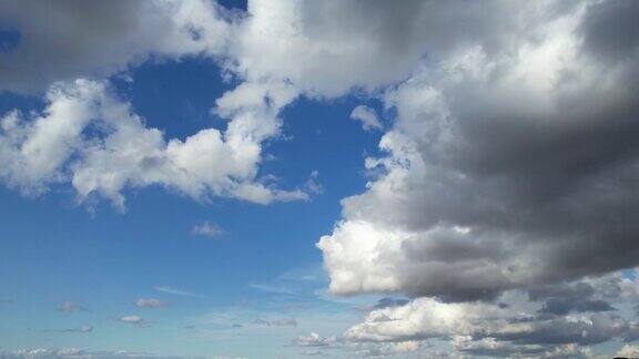 卢顿市上空快速移动的云和天空