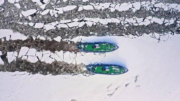 维斯瓦河的破冰船普洛克2020年02月18日波兰