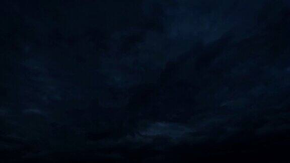 雨后夜空云的延时场景-循环视频