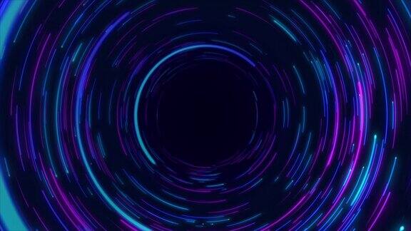 蓝色和紫色抽象圆形径向线背景