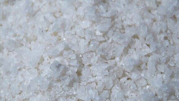 白色海盐为水疗旋转4k