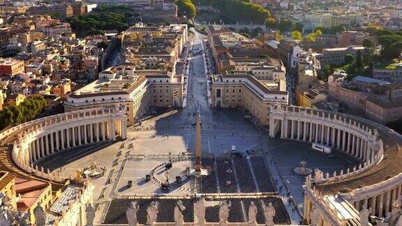 罗马梵蒂冈的圣彼得广场