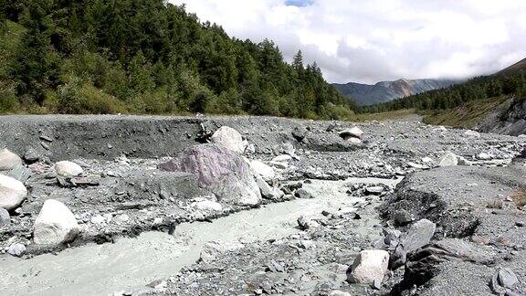 雅鲁藏布江流入峡谷一览俄罗斯阿尔泰的五光十色山脉