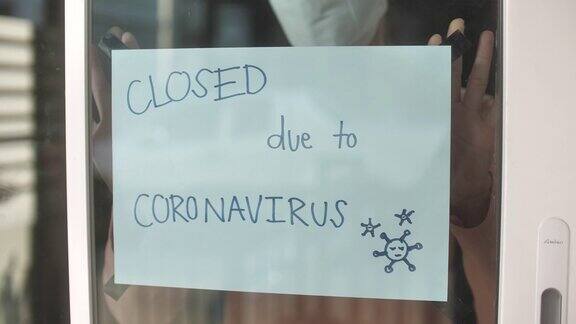 由于Covid-19病毒商店关闭