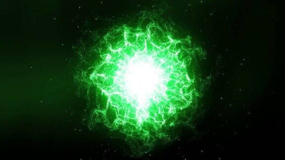 能量波粒子绿色背景