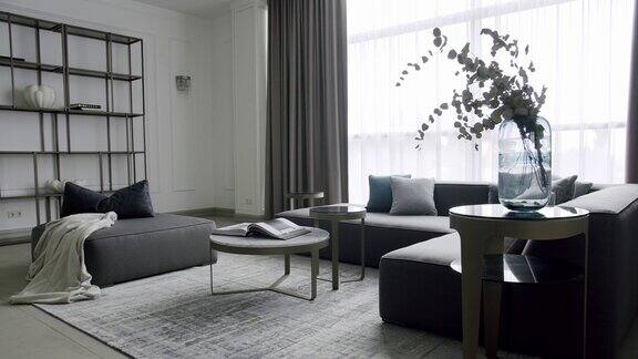 时尚的家具现代当代极简主义客厅