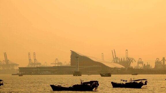 海上渔船;深圳中国