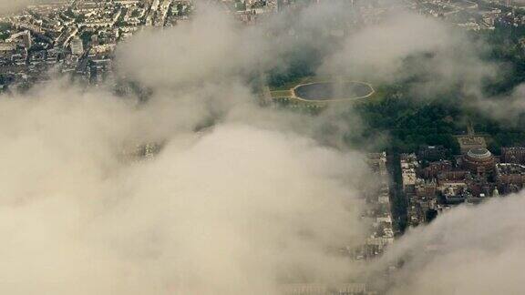英国上空的云朵空中拍摄的照片英国伦敦市中心著名地标