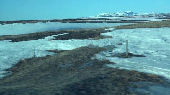观冰岛之间的路线在夏季自驾游